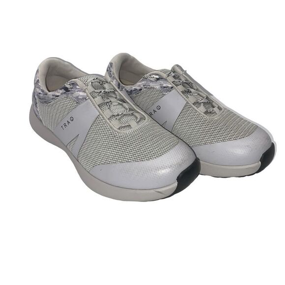 TRAQ by Alegria Wms Sz 8 Grey Purple Athletic Walking Shoes TRA-INT-5059 - Picture 1 of 8